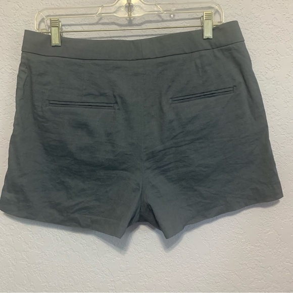 Theory Tohni Crunch Wash Linen Blend Lined Shorts - Picture 6 of 6